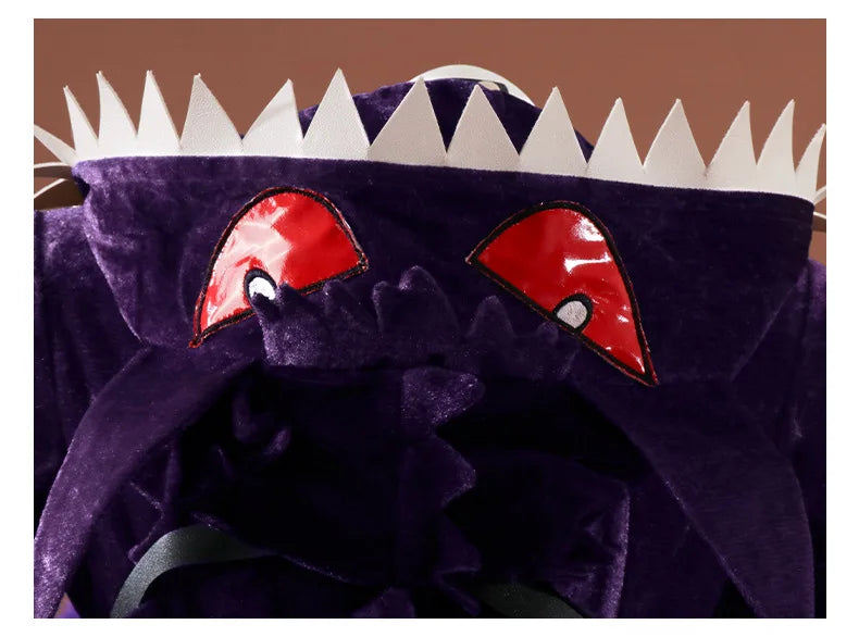 Gengar Anime Cosplay Bodysuit with Hood and Tail