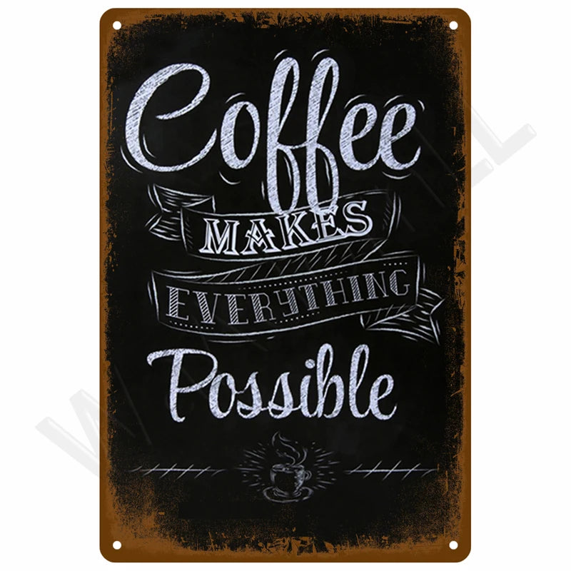 Vintage Metal Tin Sign 20x30cm Retro Wall Art for Home Bar