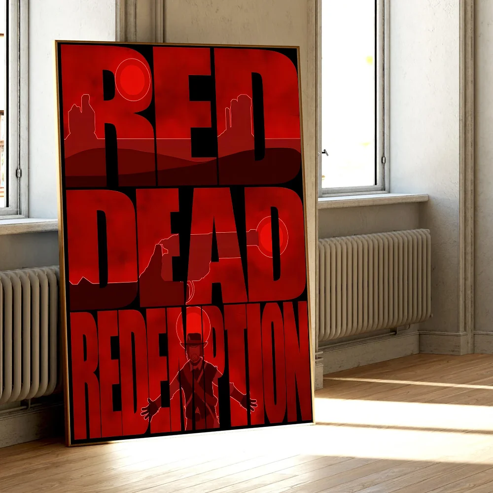 Red Dead Redemption 2 Wall Poster, Waterproof Adhesive PP Paper Art Print
