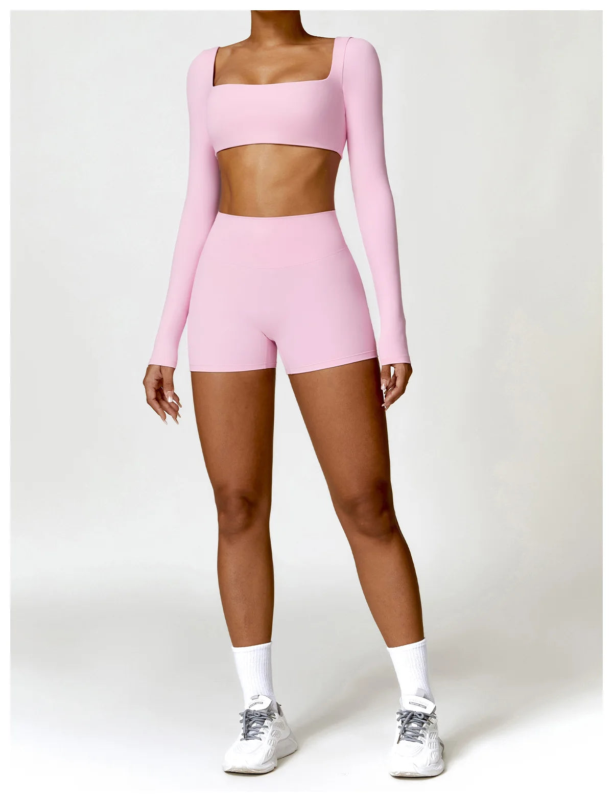 2PCS Yoga Suit Sports Set Women Quick-Drying Gym Set Women Tracksuit Running Workout Long Sleeve Sports Shirt Yoga Clothing SS69