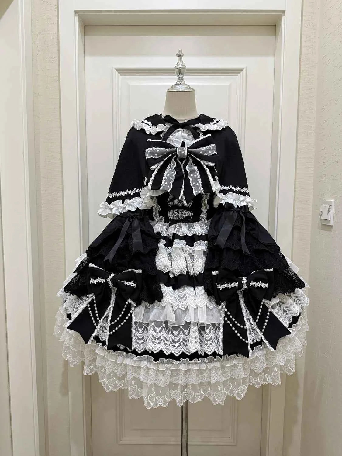 Women's Pink Lolita Dress Cape Set New Spring Women's Sweet Girl Lace Princess Jsk Cake Dress Fairy Suspender Dress Shirt Outfit