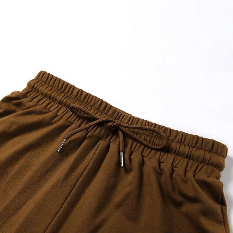 Crop Tops And Drawstring Shorts Set Sexy U-Neck Fitness Tank Top Summer Athleisure Biker Shorts Two Piece Sets Women Streetwear - SS69