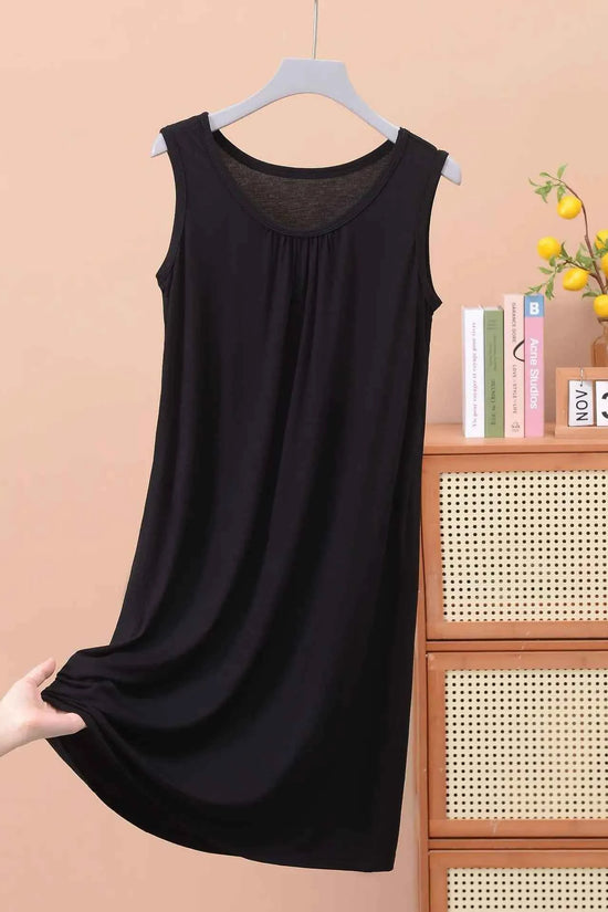 Plus size XL to 8XL Modal sleeveless sleepdress Summer lady's tank dress Loose camisole nightdress comfort dresses
