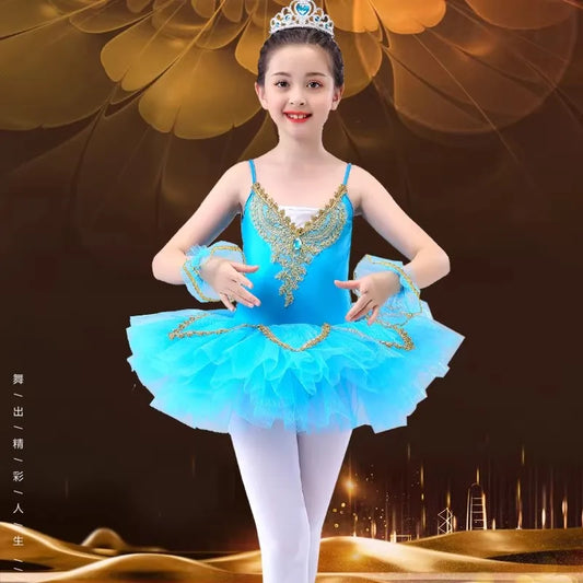 SS69 Girls Ballet Tutu Leotard Princess Performance Dance Dress Polyester