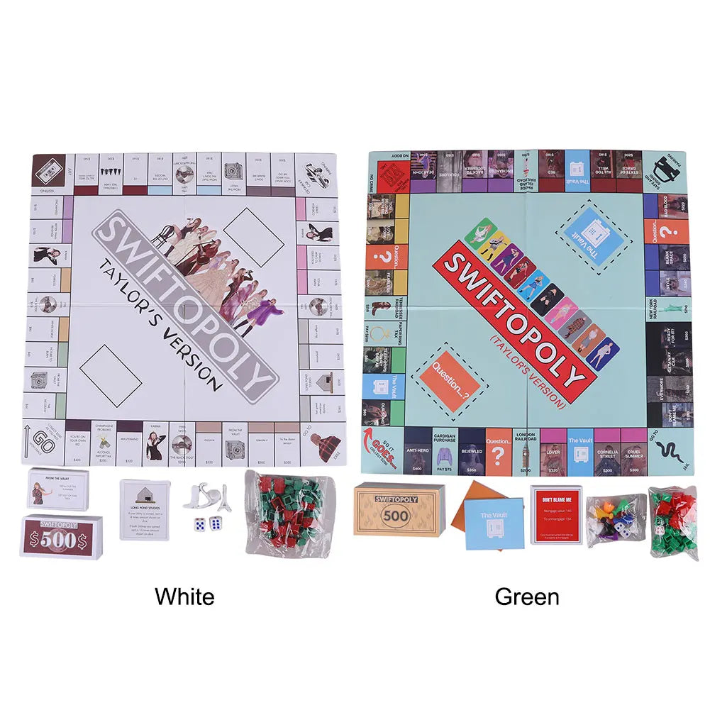 Taylor's Monopoly Board Game Fun Party Family Interactive Chess Games Swiftopoly Board Game Adults Fans Interactive Board Game SS69