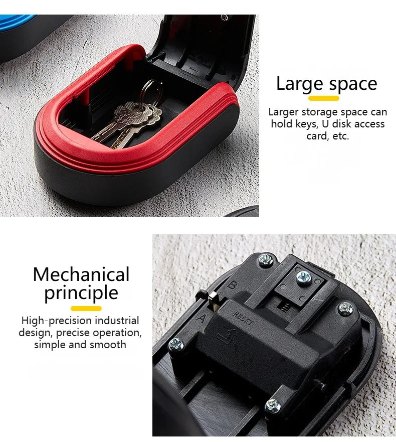 4-Digit Combination Wall Mount Key Lock Box for Secure Storage