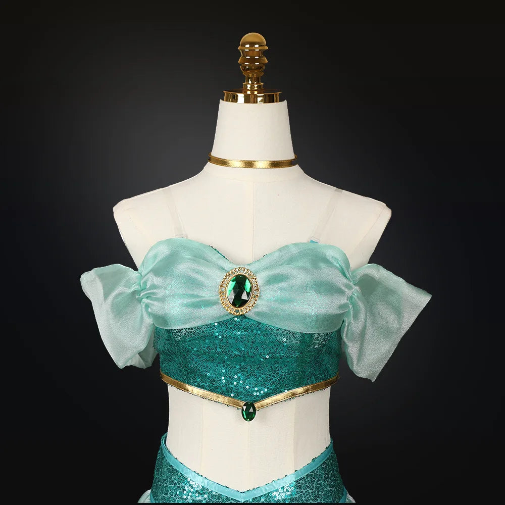 Role playing costumes, adult performance costumes, women's Christmas and birthday parties, Carnival Jasmine Princess dresses