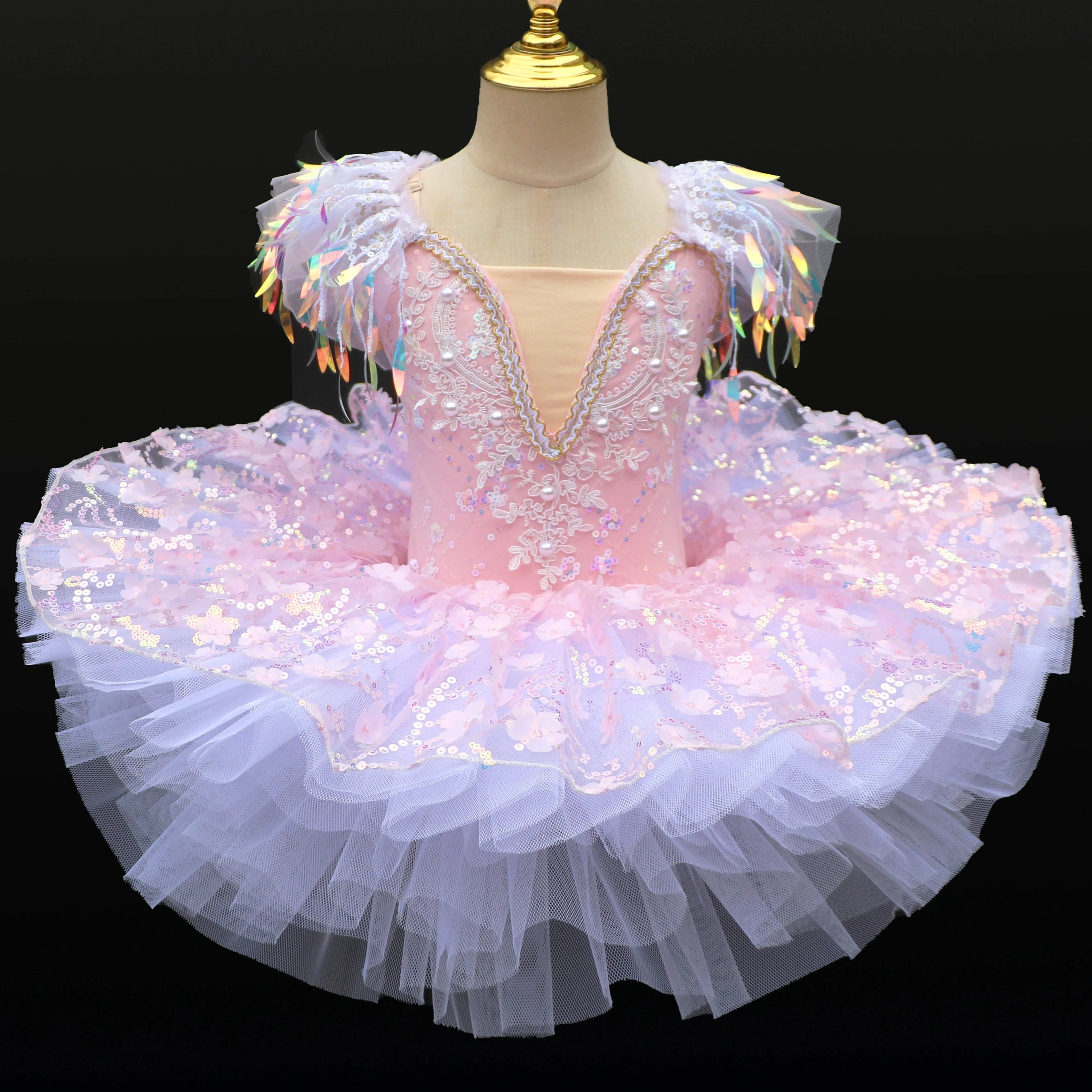 Girls Ballet Tutu Dress for Kids Princess Performance Fairy Costume