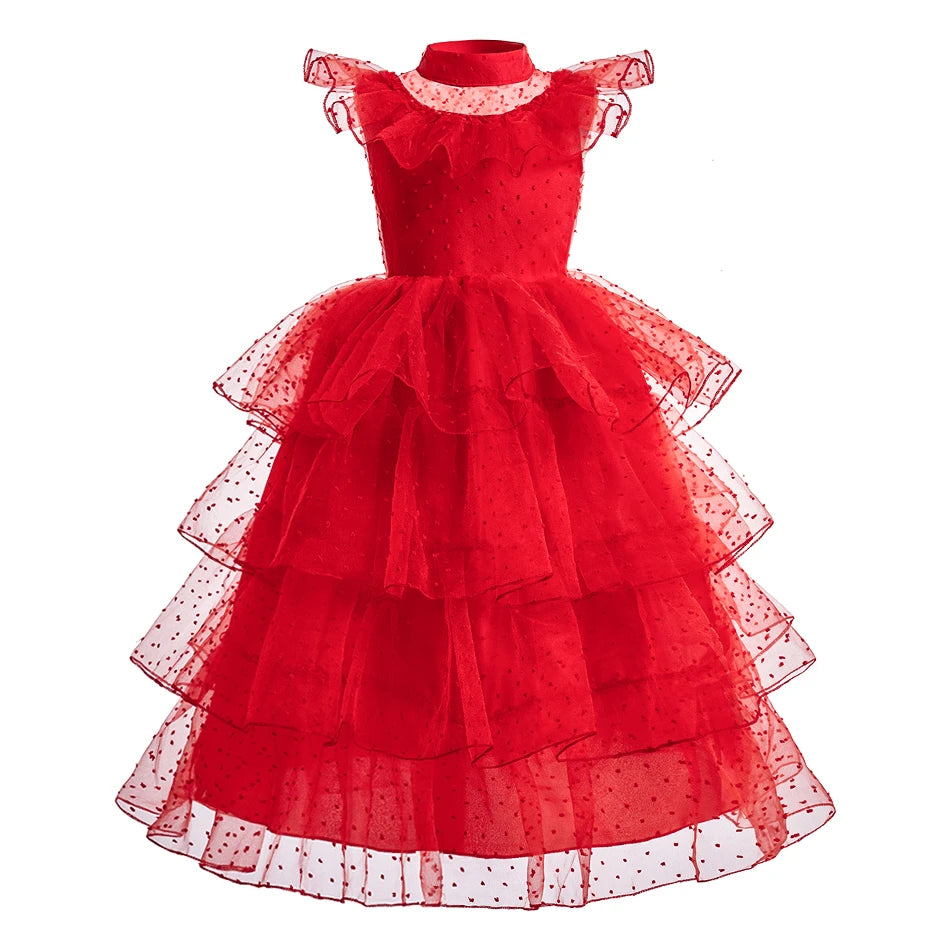 Girls Princess Cosplay Costume Dress - Flower Print