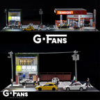 1/64 Scale Diecast Car Garage Diorama with LED Lighting