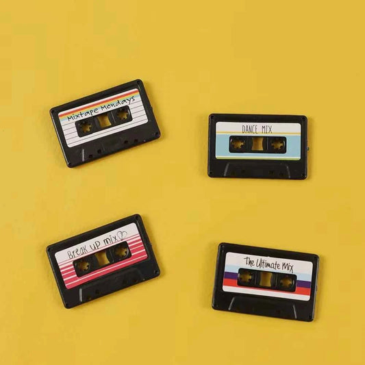 4Pcs Vintage Creative Gramophone Record Fridge Magnet Message Board Reminder Refrigerator Sticker for Home Kitchen Decoration