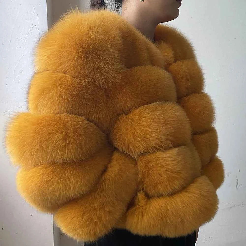 Winter Women's Cold Coat Top Fox Jackets For Women clothing Natural Real fox Fur Jacket Coats For Women Fur Jacket In Promotion