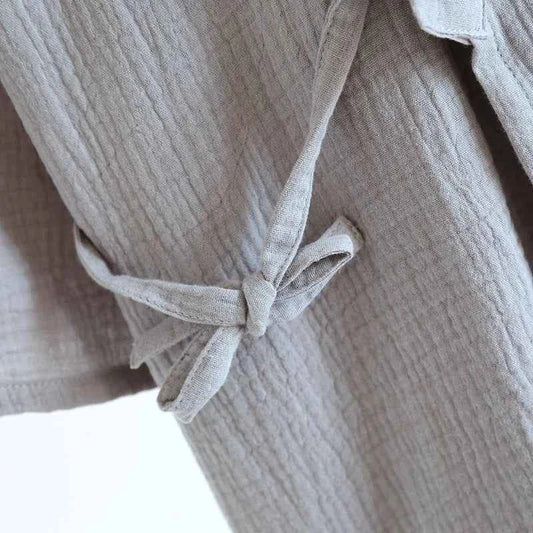 Large Size Kimono Robes with Pocket and Long Pants 2 Pcs Pajamas Set for Men Sleepwear Clothes Cotton Pjamas for Men