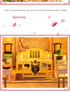 DIY Wooden Chinese Ancient Casa Miniature Building Kits Bookend With Lights Assembled Bookshelf Home Decoration Friends Gifts SS69