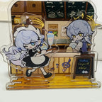 Game Honkai Star Rail Robin Sunday Cosplay Acrylic Figure Stand Kawaii Coffee Shop Standing Plate Ornament Accessories Prop SS69