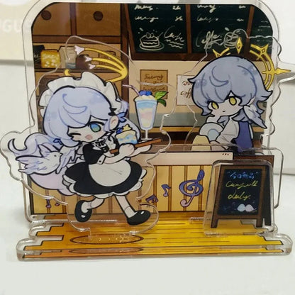 Game Honkai Star Rail Robin Sunday Cosplay Acrylic Figure Stand Kawaii Coffee Shop Standing Plate Ornament Accessories Prop SS69