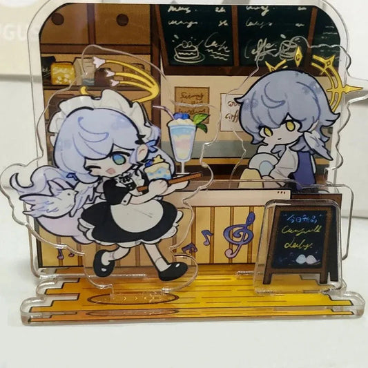 Game Honkai Star Rail Robin Sunday Cosplay Acrylic Figure Stand Kawaii Coffee Shop Standing Plate Ornament Accessories Prop SS69