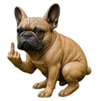 New Creative Resin Craft Funny French Bulldog Statue Decor for Garden Yard Outdoor Home Art Ornament