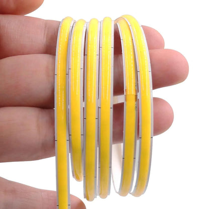 DC 5V USB COB Strip 3MM 5MM 8MM White/Pink/Red/White/Yellow/Yellow/Ice Blue/Green Flexible Ribbon Rope Home Decor TV Backlight