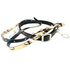 Black & Golden BAD Belt Sliver Rivet in Michael Jackson Punk Rock Style