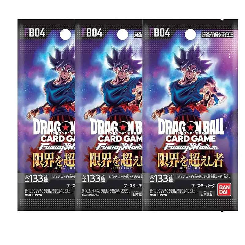 BANDAI DRAGON BALL FB01-06 Booster Packs SUPER CARD GAME Fusion World TCG Collection Card Child Toy