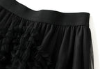Tiered Tulle Maxi Skirt - Elegant A-Line High Waist Mesh