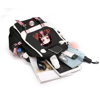 3Pcs Kamado Nezuko Demon Slayer Backpacks Set for Girls Anime School Bag Teenager Student Canvas Laptop Back Pack Women Rucksack SS69