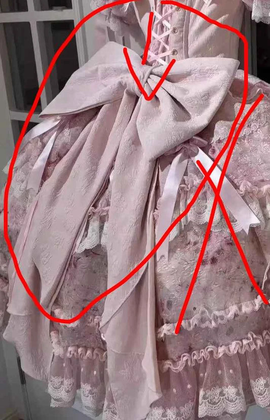 Original Heavy Birthday Party Lolita Puffy Dress Sweet Girls Back Big Bow Tail Vintage High-end Women's Elegant OP Dress