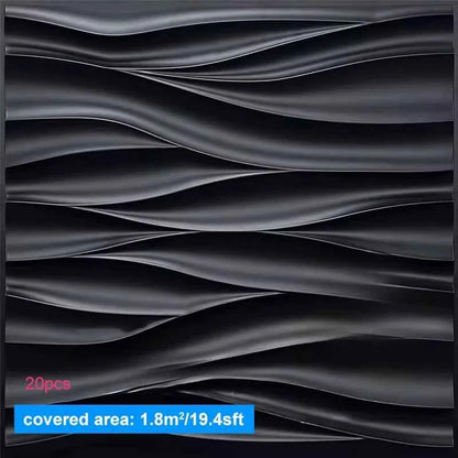 20PCS 3D Wall Panels 30x30cm Indoor Wall Decoration for Living Room Bedroom Hotel Office  Mural Tile-Panel-Mold 3D Wall Sticker