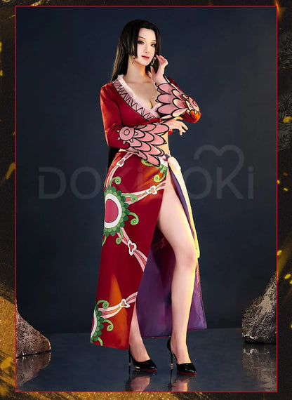 DokiDoki-SR Boa Hancock Cosplay Costume Set for Women - Red Anime Outfit