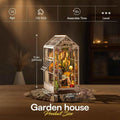 Robotime Garden Shed DIY Book Nook Kit with Furniture and LED Lamp 3D Puzzle Booknook Miniature House Model Kit for Adults