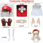 Genshin Impact Klee Cosplay Costume Set with Wig