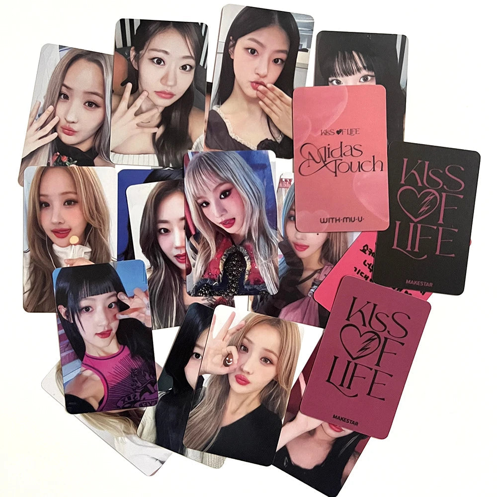 4Pcs/Set KPOP KISS OF LIFE Photocards Midas Touch Album Postcard JULIE NATTY BELLE HANEUL Double-Sided Lomo Cards KIOF Fans Gift SS69