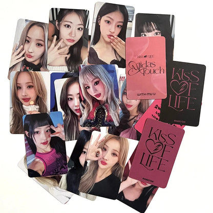 4Pcs/Set KPOP KISS OF LIFE Photocards Midas Touch Album Postcard JULIE NATTY BELLE HANEUL Double-Sided Lomo Cards KIOF Fans Gift SS69