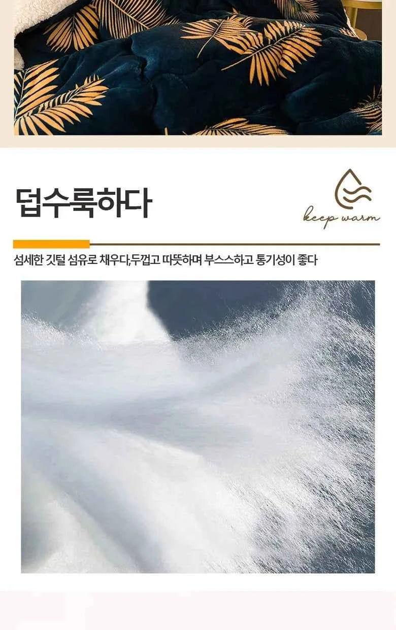 Winter Bedding Thick Quilt Blanket Thickened Warm Flannel Fleece Comforter for Cold Nights Set Bed Duvets Quilts the Blankets