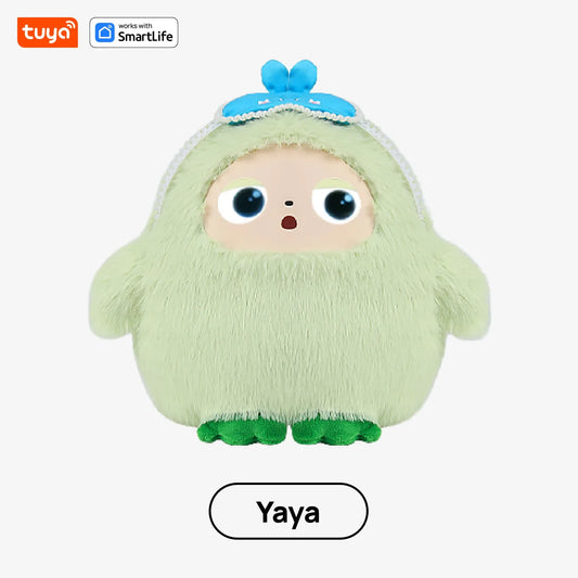 Yaya-AI Interactive Plush Robot, Smart Voice & LED Eyes, App-Controlled, Mint