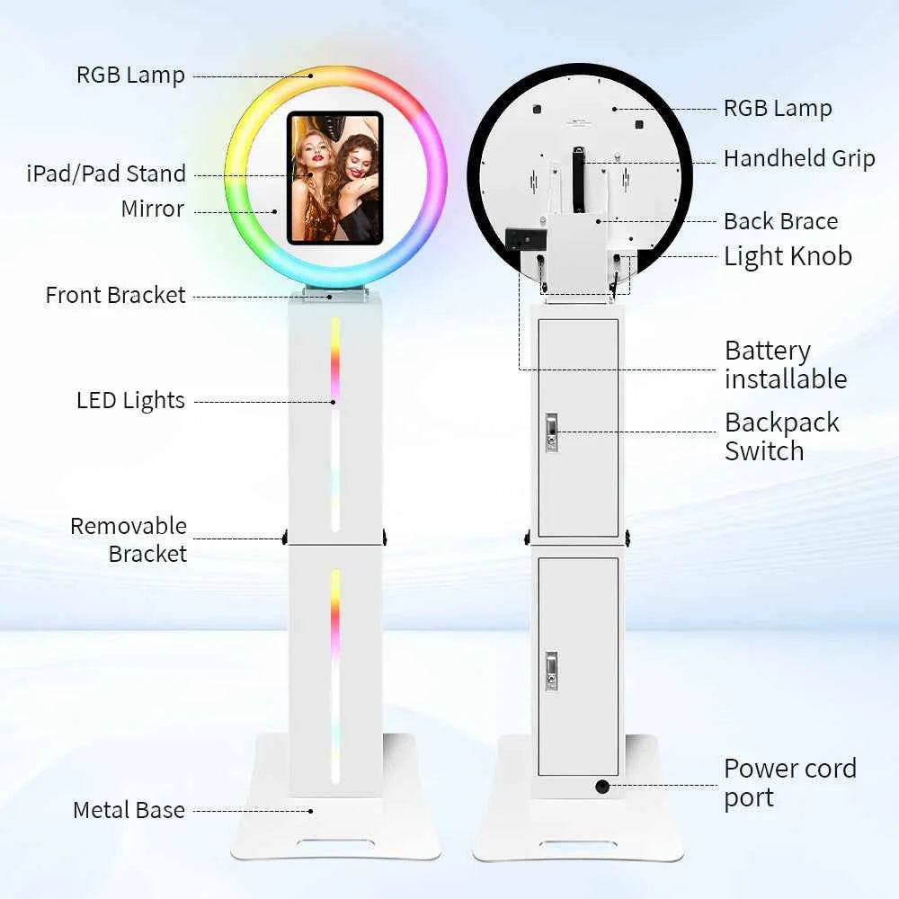 Photo Booth Machines Wedding For iPad 10.5'' 11'' 12.9'' 13'' 12.3'' ipad Photobooth with 2 Panels 9.7 Selfie Photo Booth