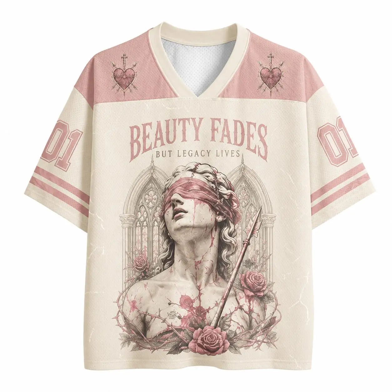 2026 Summer Fashion New Style Trendy Gothic Dark Romantic 3D Printed Outdoor Leisure Fitness Style V-neck T-shirt Large