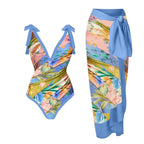 2023 New Arrival Push Up Women Bikini Set Floral Printed Ruffle Bikinis Strappy Bandage Swimwear Brazilian Biquini Bathing Suit SS69