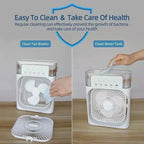 New 3 In 1 Fan AIr Conditioner Household Mini Air Cooler LED Night Light Portable Humidifier Air Adjustment Fan Office Home Fan SS69