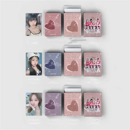 50PCS/SET Kpop Kiss Of Life Laser Small Cards LOMO Cards JULIE NATTY BELLE HANEUL Fans Gifts Collection SS69