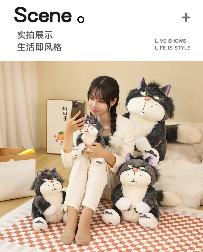 15-35cm Kawaii Cinderella Lucifer Cat Plush Toys Soft Anime Cartoon Princess Kids Stuffed Animals Doll Children's Birthday Gifts SS69