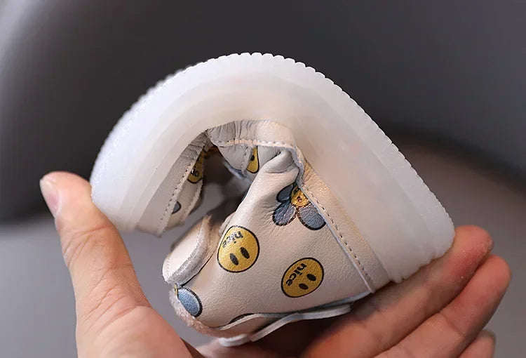 casual shoes Disney spring fall LED Toddler shoes children cartoon casual shoe Minnie soft-soled girls light up sneakers baby