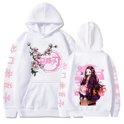 Harajuku Demon Slayer Plus Size Hoodie Kamado Nezuko Graphic Print Women Sweatshirts Long Sleeve Fashion Female Streetwear SS69