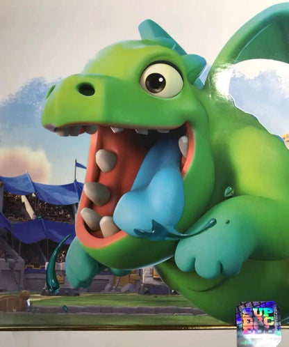 【In Stock】100% Original Supercell Coc Baby Dragon Collector's Edition Model Anime Doll Original Box Game Anime Action Figure Toy SS69