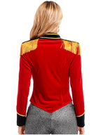 Women Circus Ringmaster Costume Showman Majorette Tassel Tailcoat Jacket Halloween Carnival Lion Tamer Cosplay Costumes