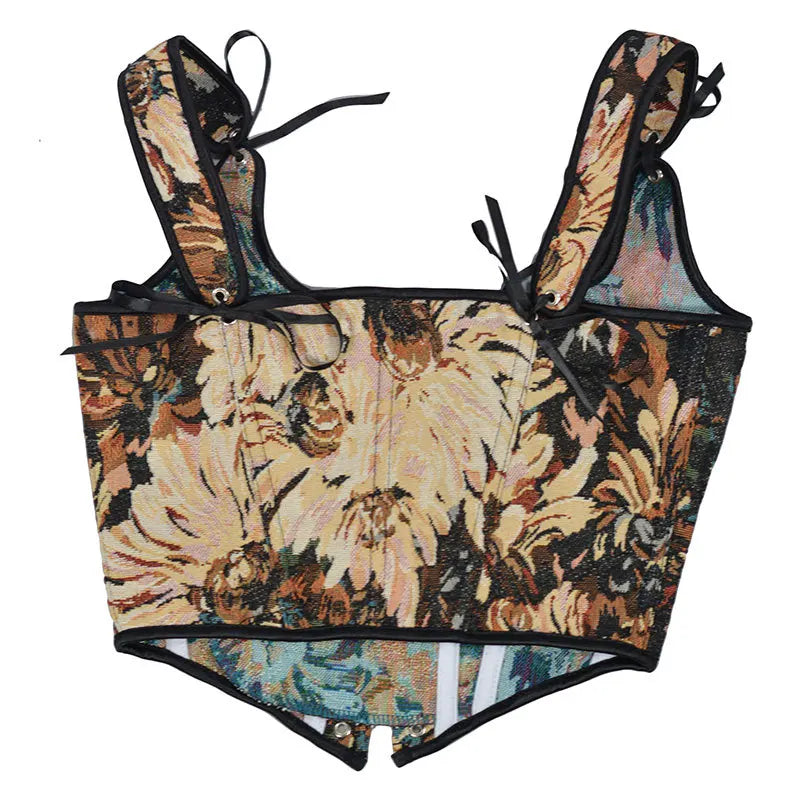 SS69 Lolita Corset Camisole Top - Y2K Underbust Body Shaper Polyester Blend
