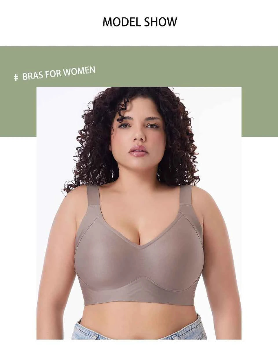 FallSweet Push UP Bra for Women Seamless Plus Size Bras Thin Cup Wireless Bralette Sexy Brassiere Femme M-6XL