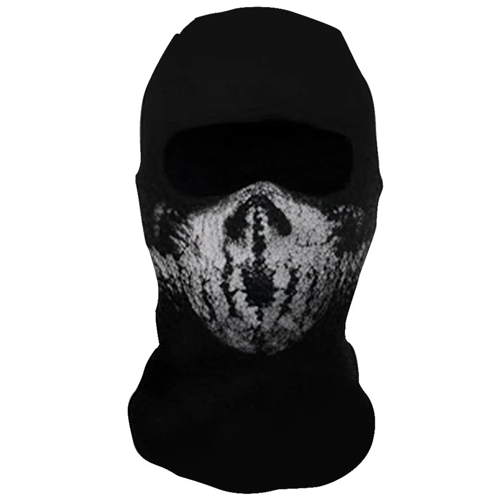 Ghost Skull Balaclava Full Face Mask for Cosplay & Cycling