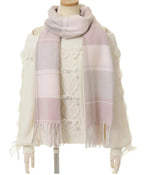 Japanese Liz New Lazy Wind Girls Sweet Plaid Lace Bow Scarf Soft Warm Women's Winter Lolita Scarf